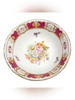 Limoges LB Porcelain Bowl France Handpainted 6.25"